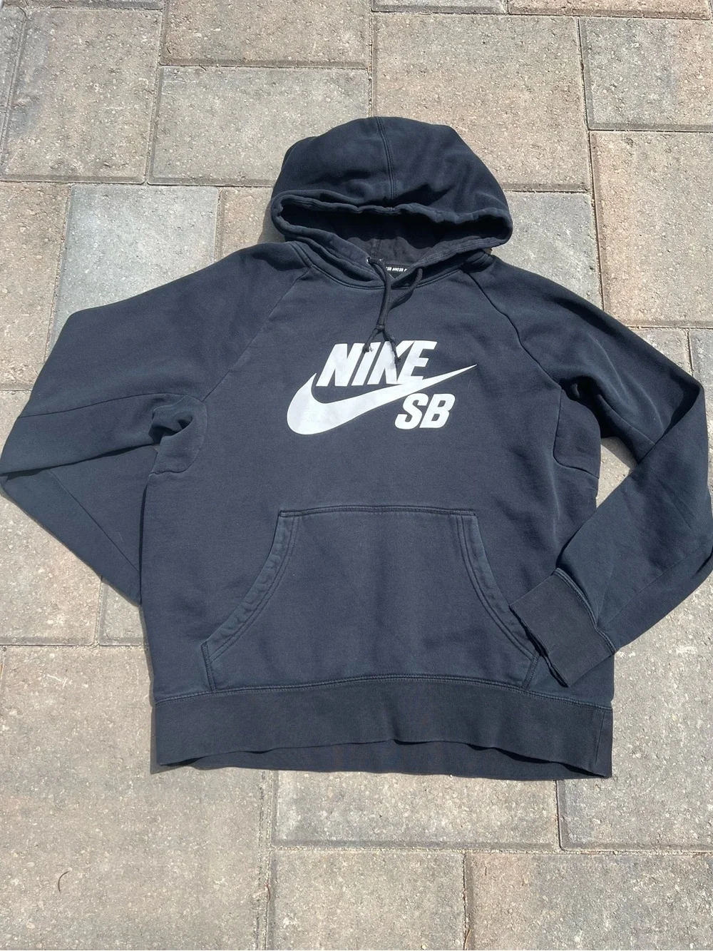 Nike SB Black Graphic Pullover Skate Hoodie Men's Medium